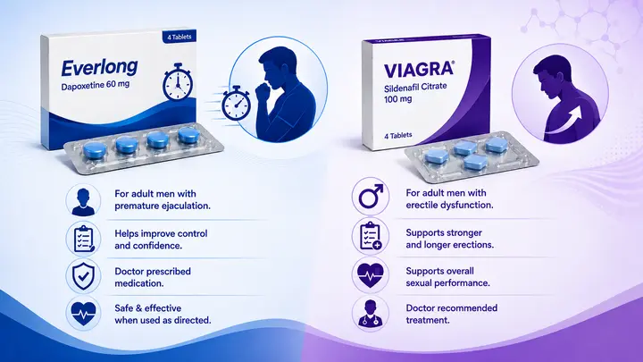 Everlong vs Viagra Tablets Comparison